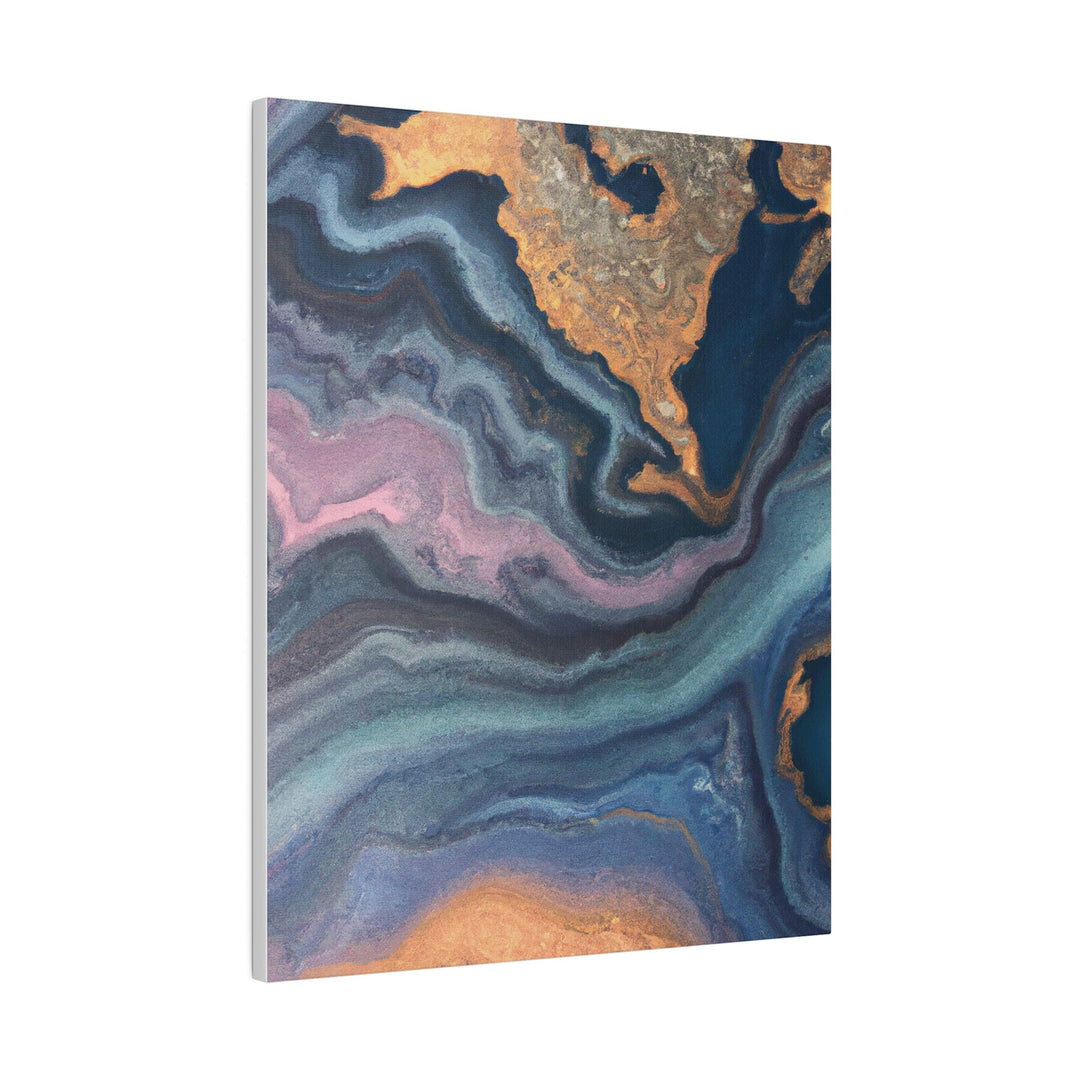 Wall Decor - Giclee Poster Art Print - Blue Pink Gold Abstract Marble Swirl