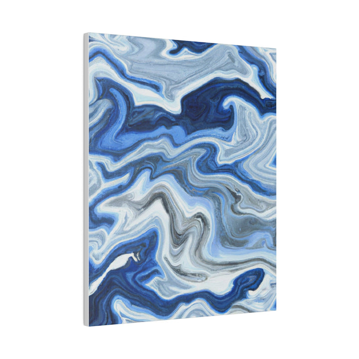 Wall Decor Giclee Fine Art Print - Blue White Grey Marble Pattern - Decorative