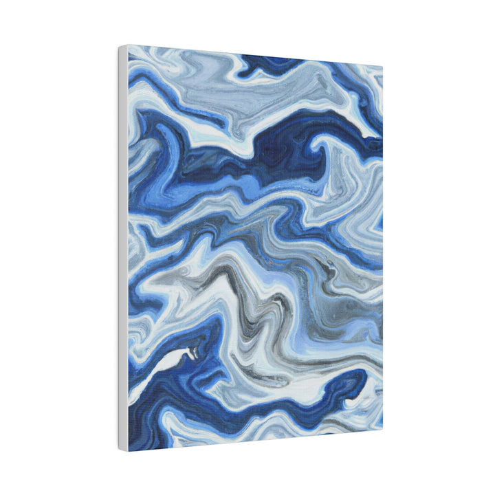 Wall Decor Giclee Fine Art Print - Blue White Grey Marble Pattern - Decorative