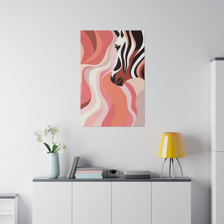 Wall Decor - Giclee Poster Art Print - Boho Pink and White Contemporary Art