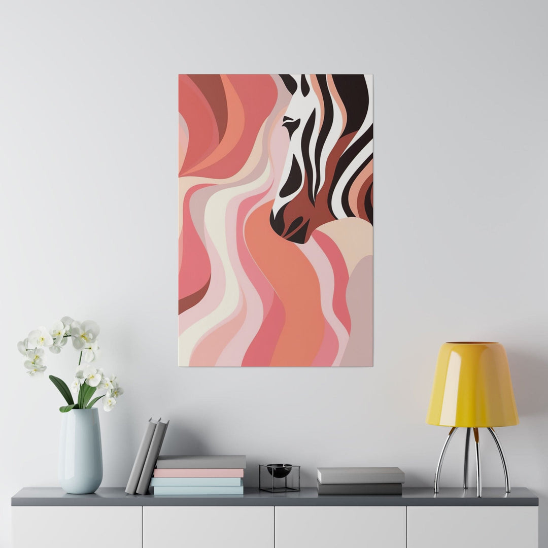 Wall Decor - Giclee Poster Art Print - Boho Pink and White Contemporary Art
