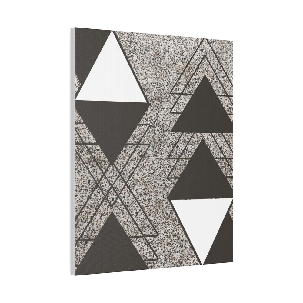 Wall Decor Giclee Fine Art Print - Brown and White Triangular Colorblock