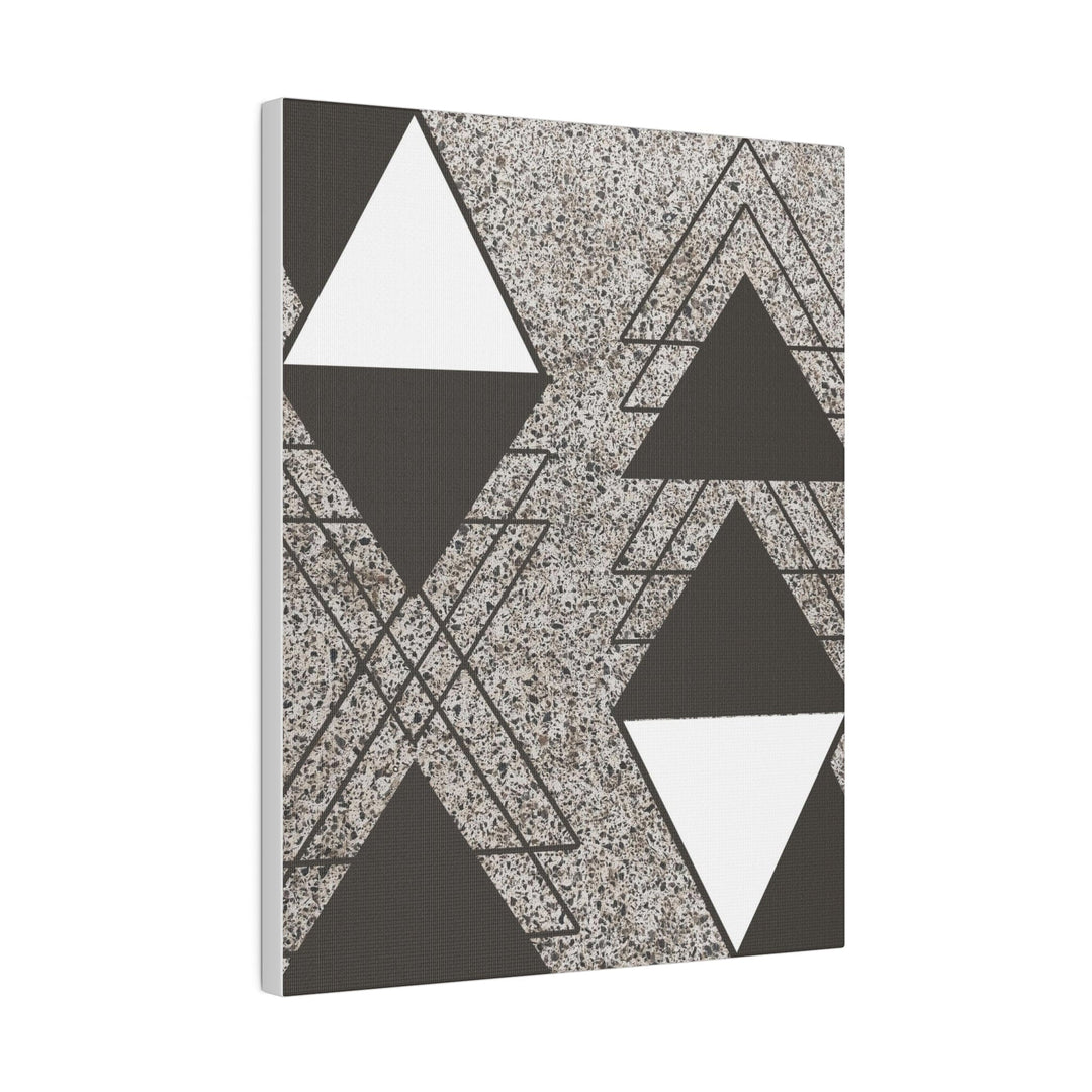 Wall Decor Giclee Fine Art Print - Brown and White Triangular Colorblock