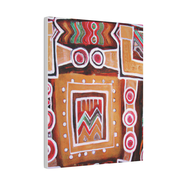 Wall Decor - Giclee Poster Art Print - Brown Orange Green Aztec Pattern