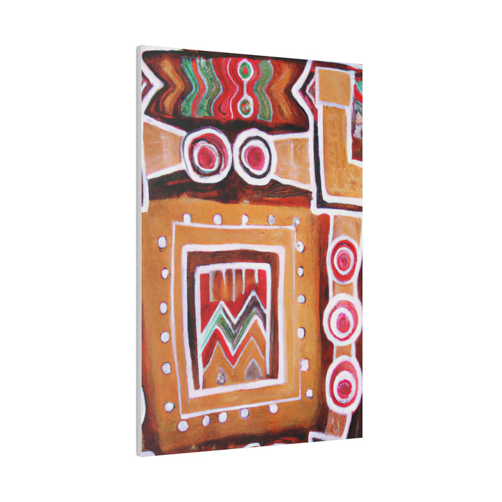 Wall Decor - Giclee Poster Art Print - Brown Orange Green Aztec Pattern