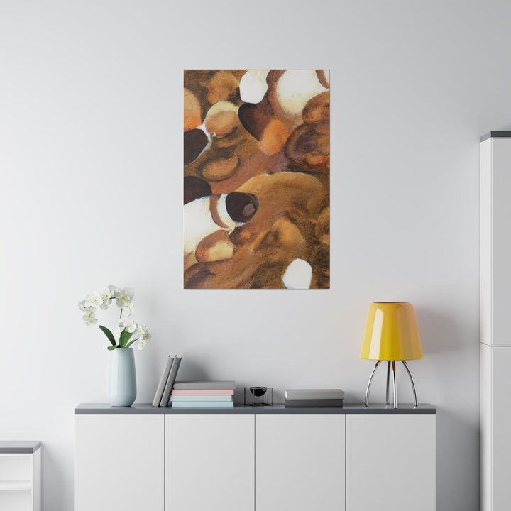 Wall Decor Giclee Poster Art Print - Brown White Stone Pattern - Decorative