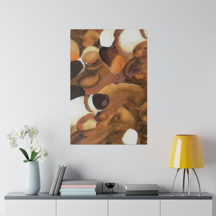 Wall Decor Giclee Poster Art Print - Brown White Stone Pattern - Decorative