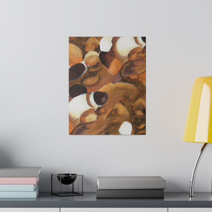 Wall Decor Giclee Poster Art Print - Brown White Stone Pattern - Decorative