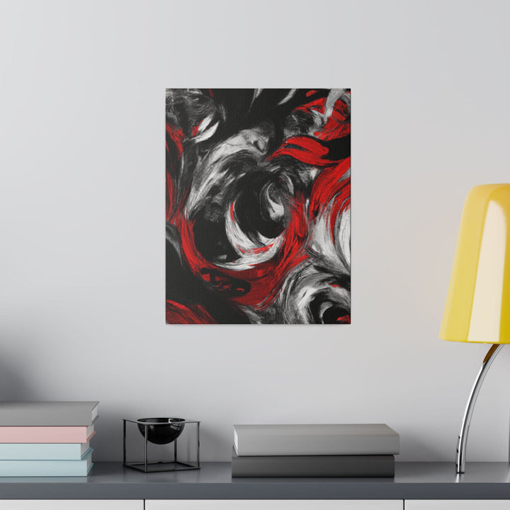 Wall Decor - Giclee Poster Art Print - Decorative Black Red White Abstract