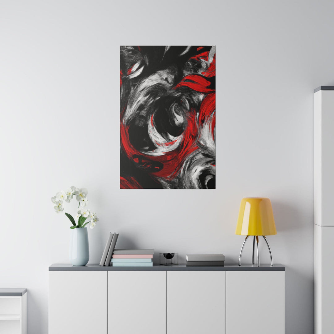 Wall Decor - Giclee Poster Art Print - Decorative Black Red White Abstract
