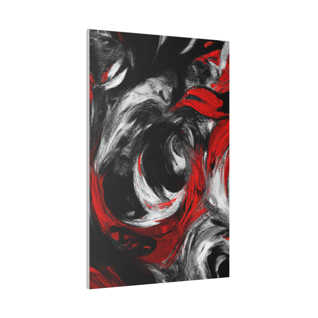 Wall Decor - Giclee Poster Art Print - Decorative Black Red White Abstract