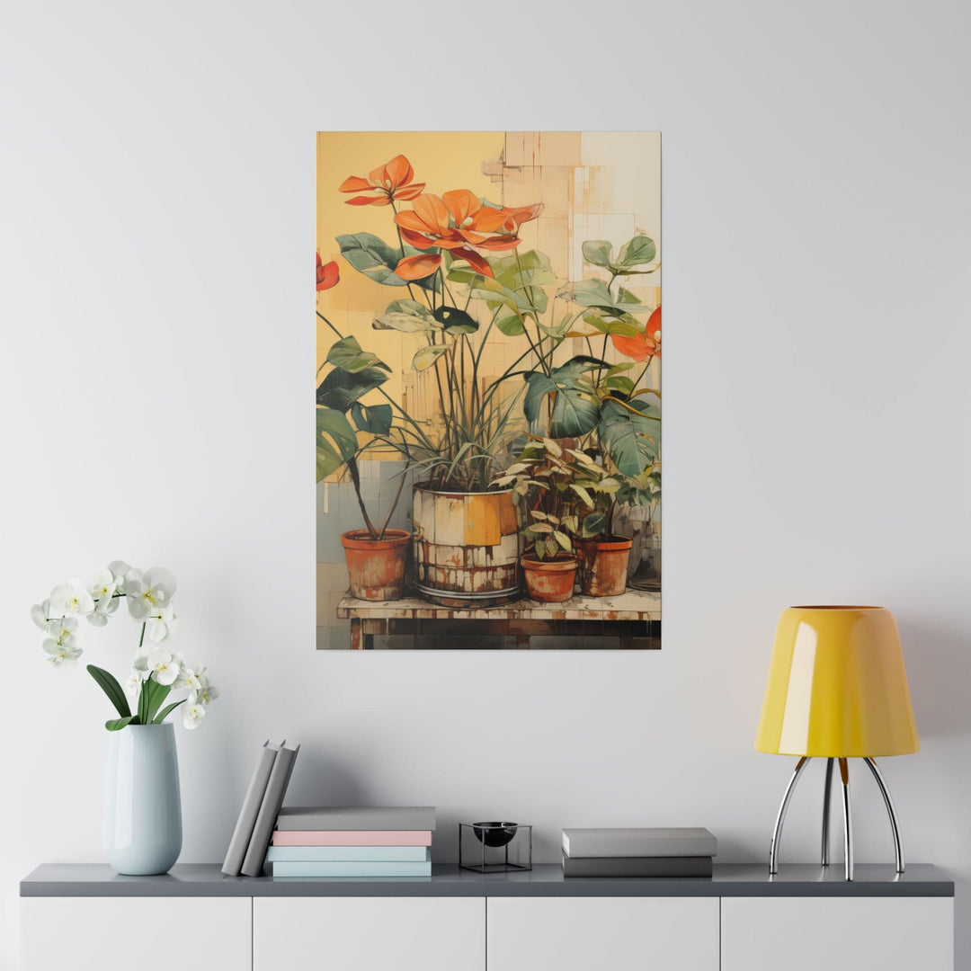 Wall Decor - Giclee Poster Art Print - Earthy Rustic Potted Plants - Decorative