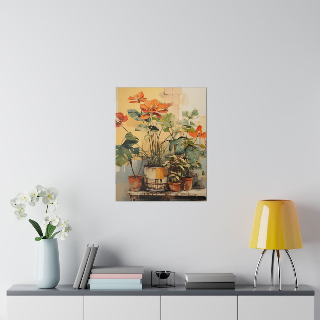 Wall Decor - Giclee Poster Art Print - Earthy Rustic Potted Plants - Decorative