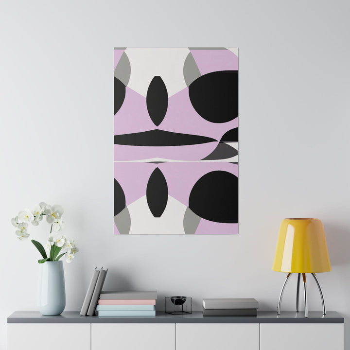 Wall Decor Giclee Fine Art Print - Geometric Lavender and Black Pattern