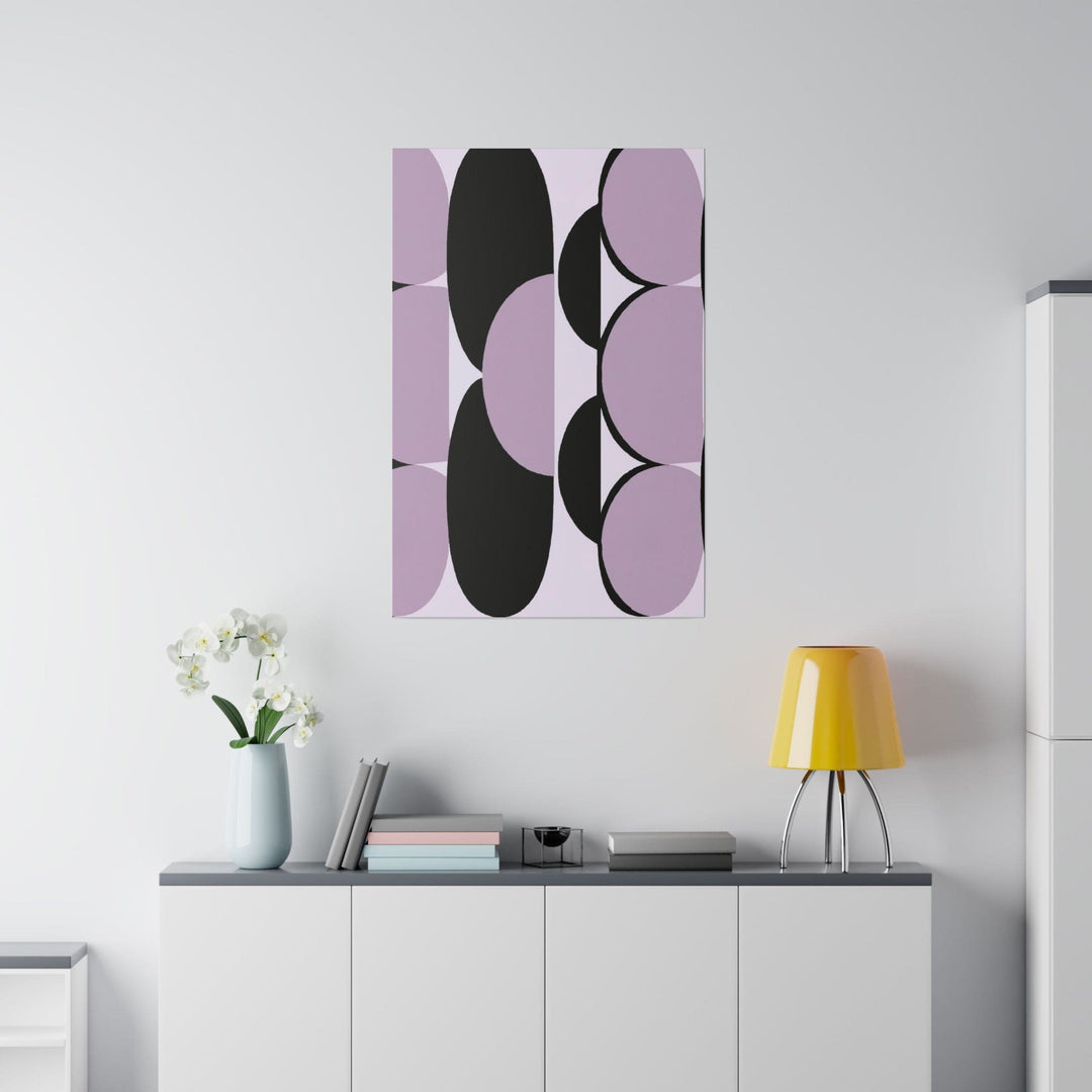 Wall Decor - Giclee Poster Art Print - Geometric Lavender and Black Pattern