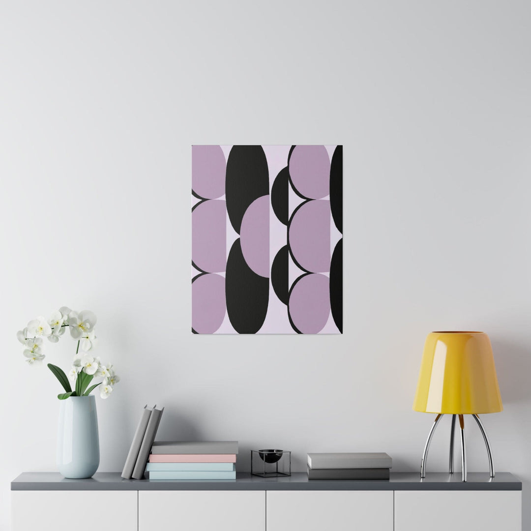 Wall Decor - Giclee Poster Art Print - Geometric Lavender and Black Pattern
