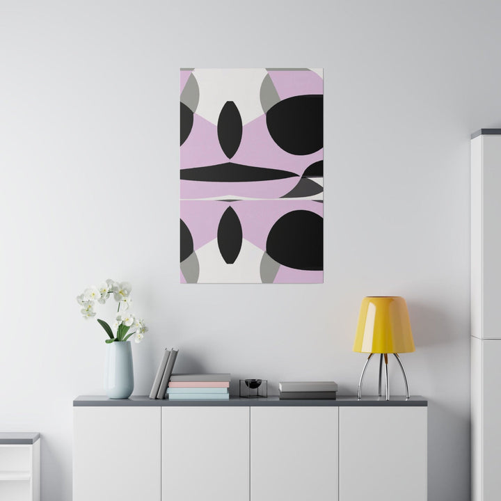 Wall Decor Giclee Fine Art Print - Geometric Lavender and Black Pattern