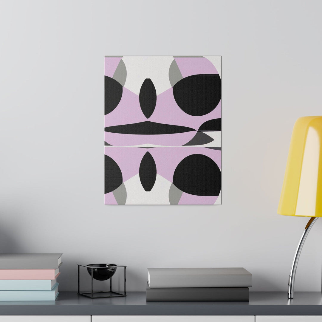 Wall Decor Giclee Fine Art Print - Geometric Lavender and Black Pattern