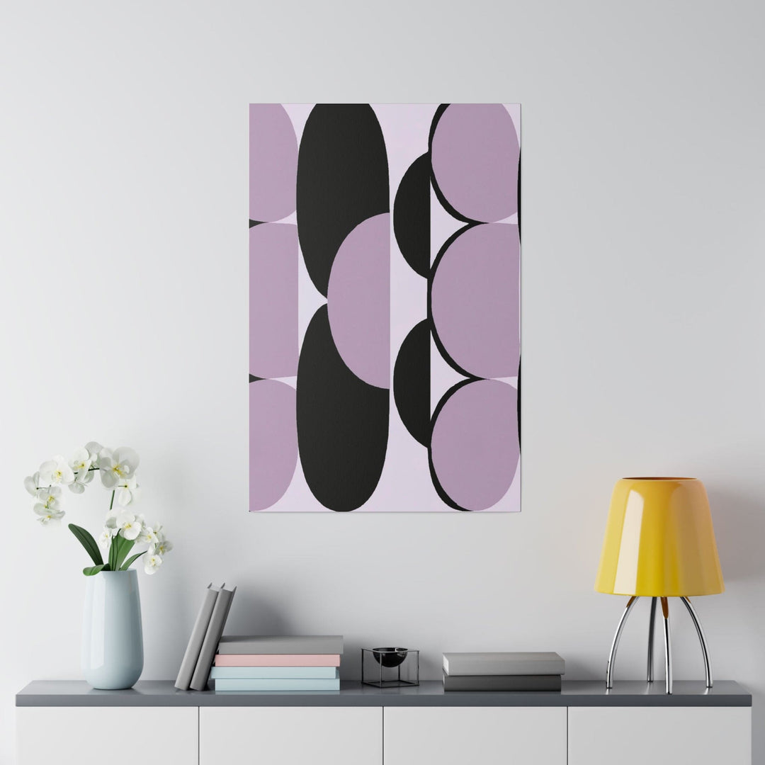 Wall Decor - Giclee Poster Art Print - Geometric Lavender and Black Pattern