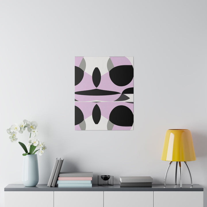 Wall Decor Giclee Fine Art Print - Geometric Lavender and Black Pattern