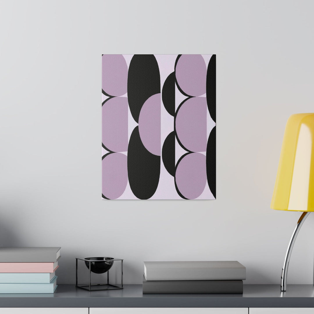 Wall Decor - Giclee Poster Art Print - Geometric Lavender and Black Pattern
