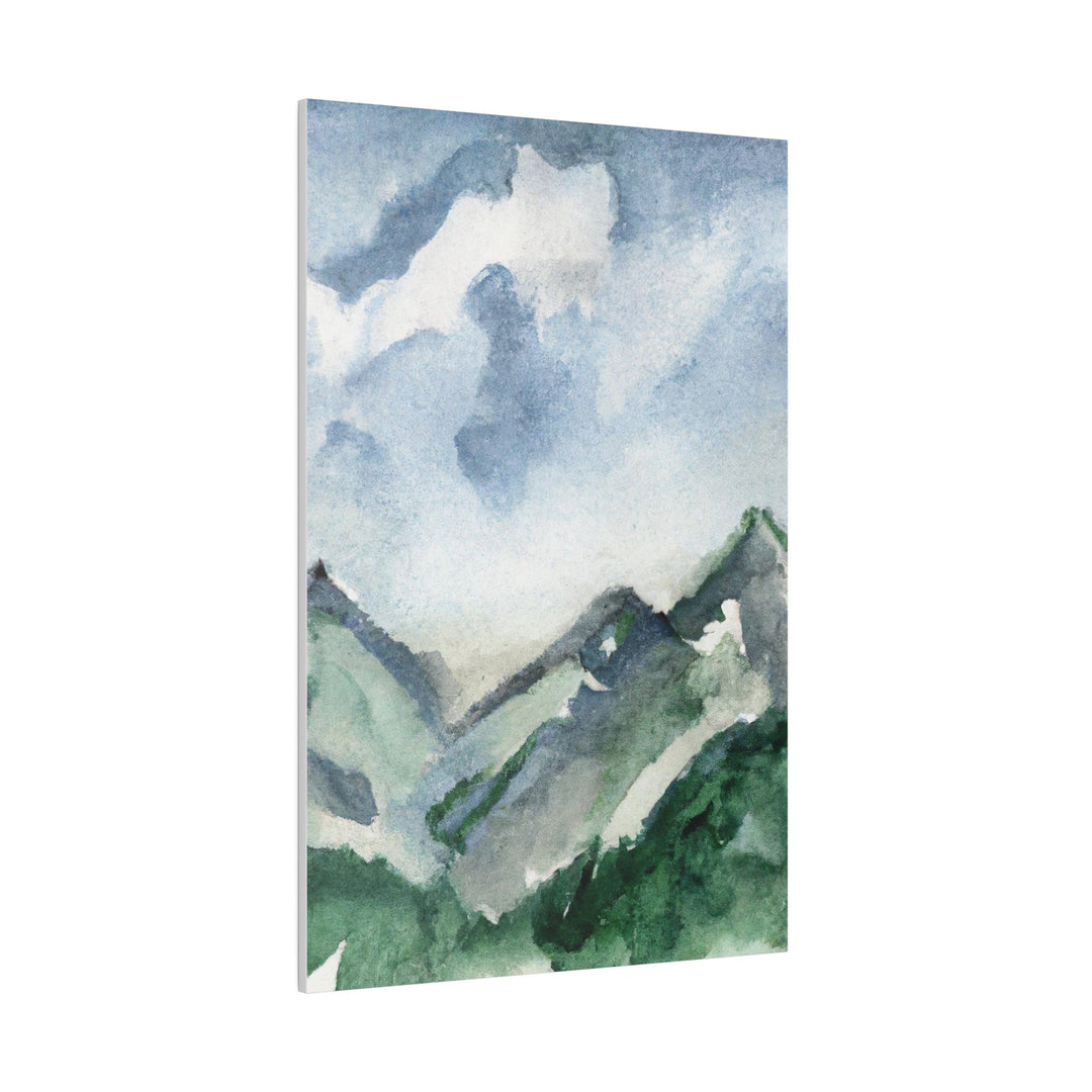 Wall Decor Giclee Fine Art Print - Green Mountainside Nature Landscape Blue Sky