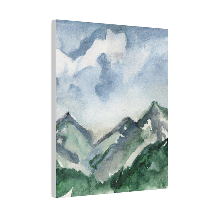 Wall Decor Giclee Fine Art Print - Green Mountainside Nature Landscape Blue Sky