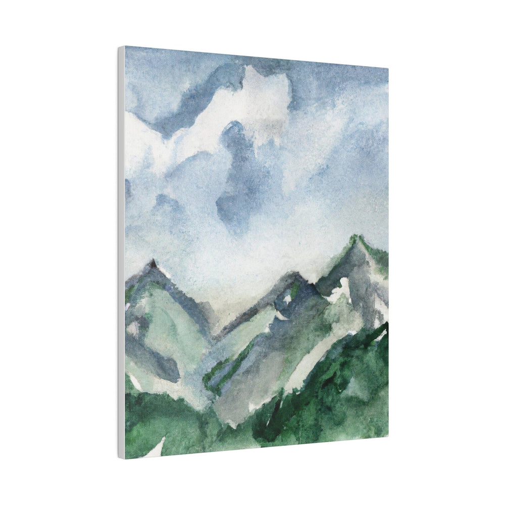 Wall Decor Giclee Fine Art Print - Green Mountainside Nature Landscape Blue Sky