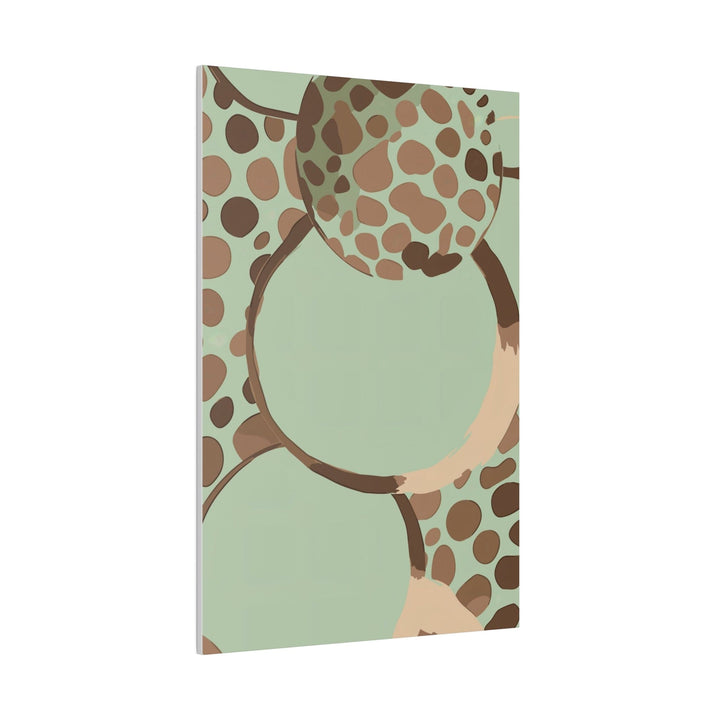 Wall Decor Giclee Fine Art Print - Mint Green and Brown Spotted - Decorative