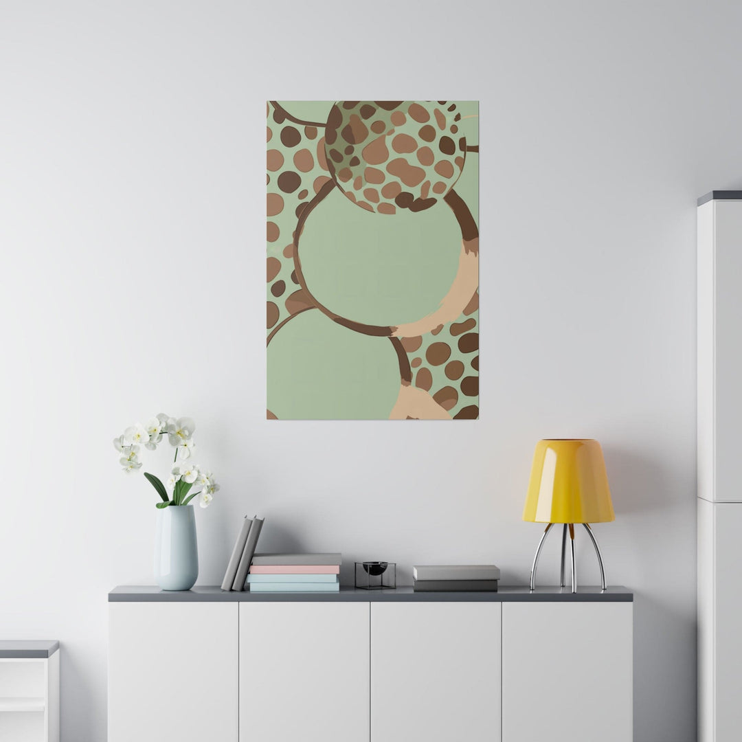 Wall Decor Giclee Fine Art Print - Mint Green and Brown Spotted - Decorative