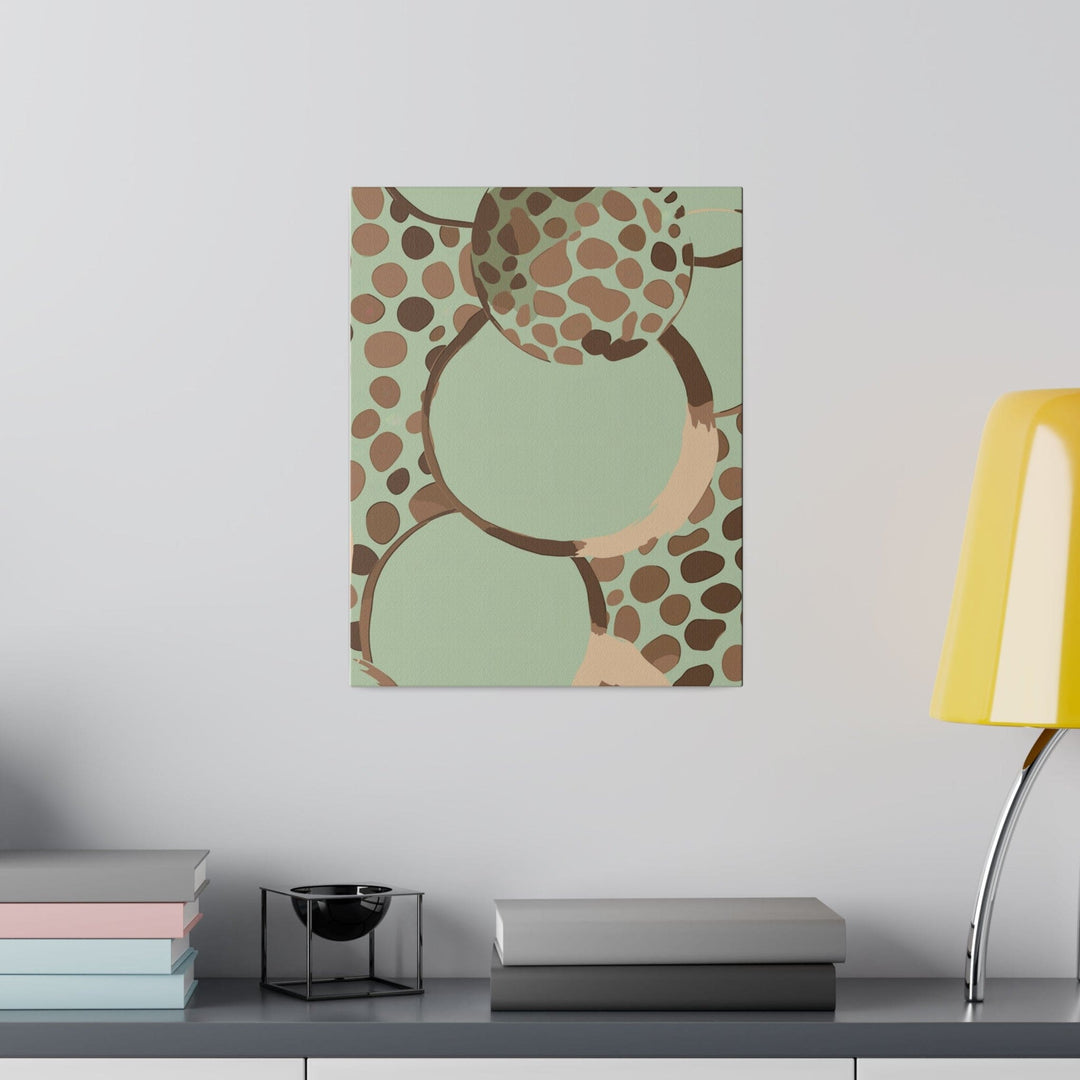 Wall Decor Giclee Fine Art Print - Mint Green and Brown Spotted - Decorative