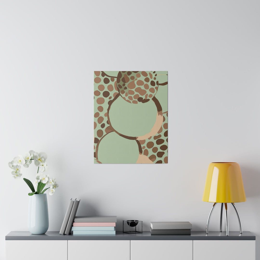 Wall Decor Giclee Fine Art Print - Mint Green and Brown Spotted - Decorative