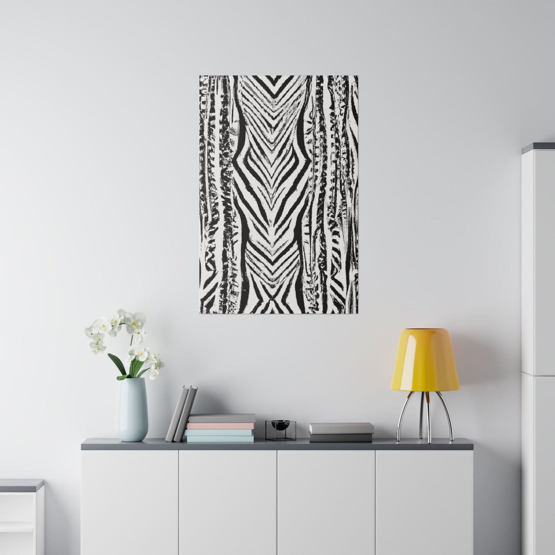 Wall Decor Giclee Fine Art Print - Native Black and White Abstract Pattern