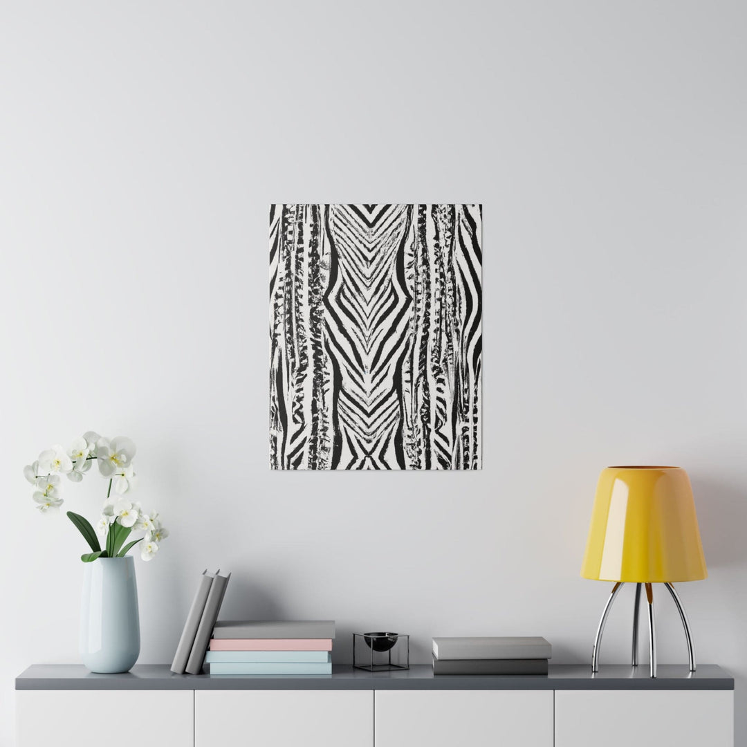 Wall Decor Giclee Fine Art Print - Native Black and White Abstract Pattern