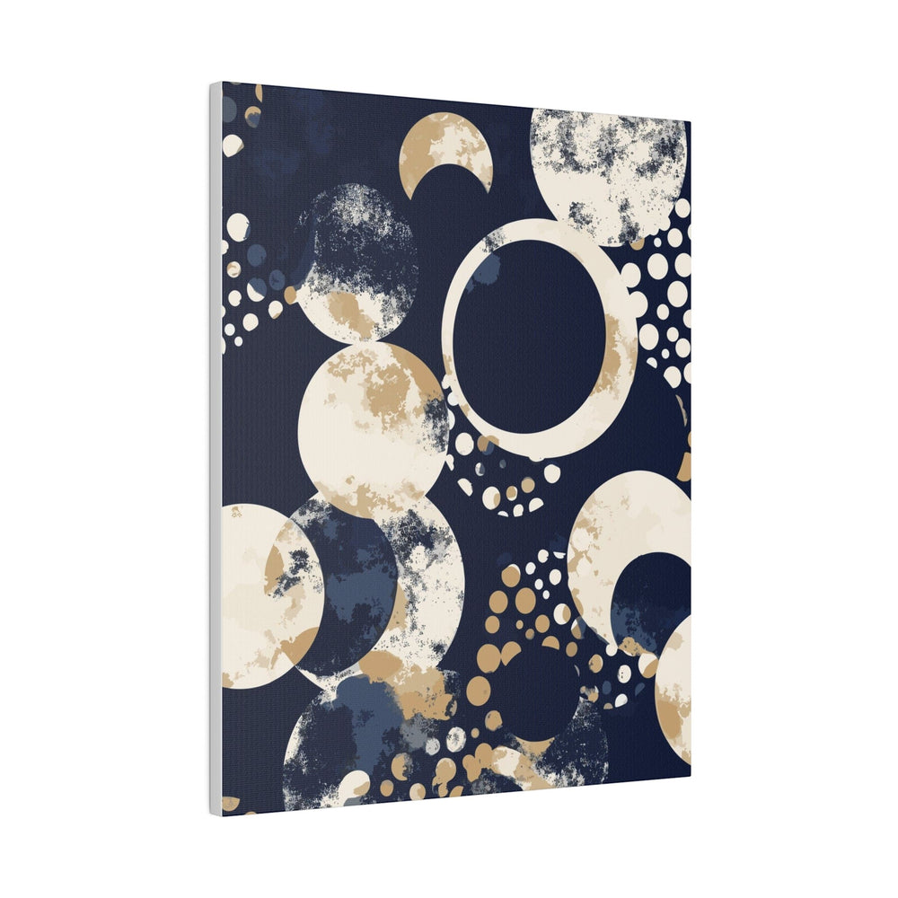 Wall Decor Giclee Fine Art Print - Navy Blue and Beige Spotted - Decorative