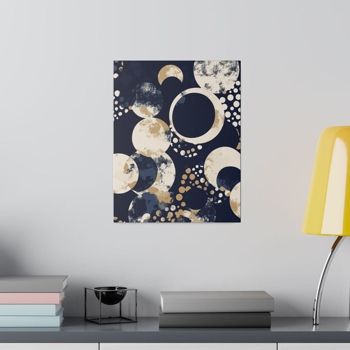 Wall Decor - Giclee Poster Art Print - Navy Blue and Beige Spotted - Decorative