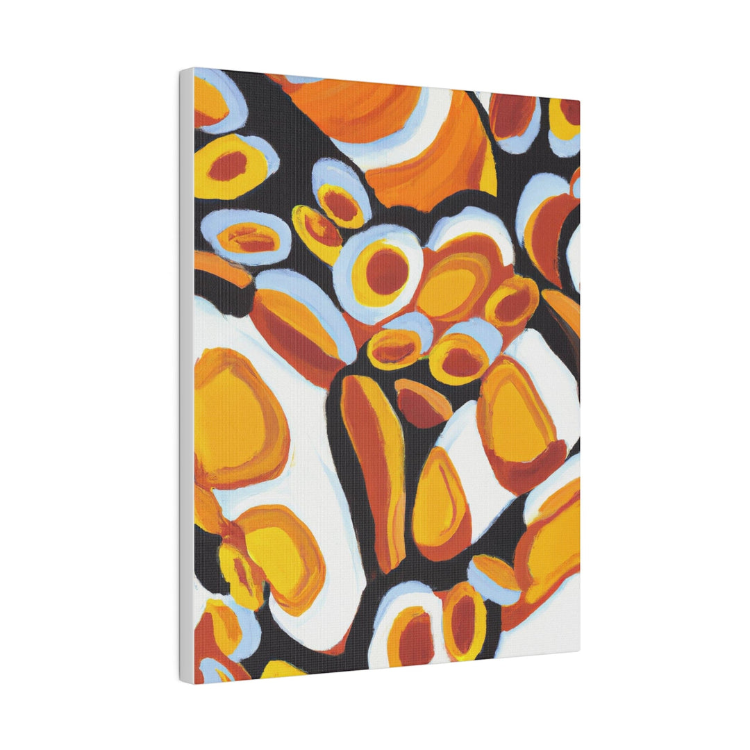 Wall Decor Giclee Fine Art Print - Orange Black White Geometric Print Pattern