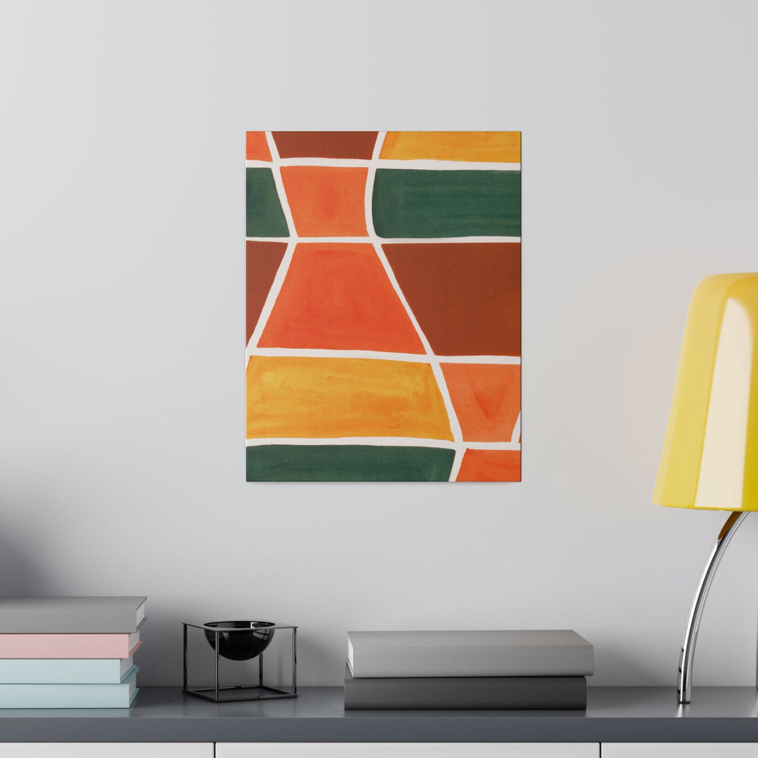 Wall Decor - Giclee Poster Art Print - Orange Green Yellow Boho Pattern