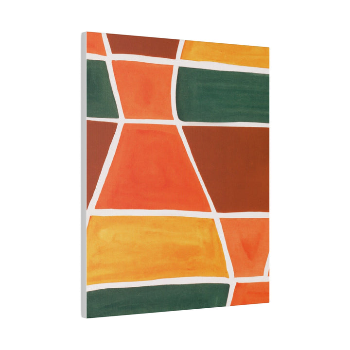 Wall Decor - Giclee Poster Art Print - Orange Green Yellow Boho Pattern