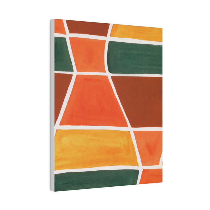 Wall Decor - Giclee Poster Art Print - Orange Green Yellow Boho Pattern