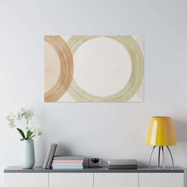 Wall Decor Giclee Fine Art Print - Pastel Brown Beige Green Geometric Tri