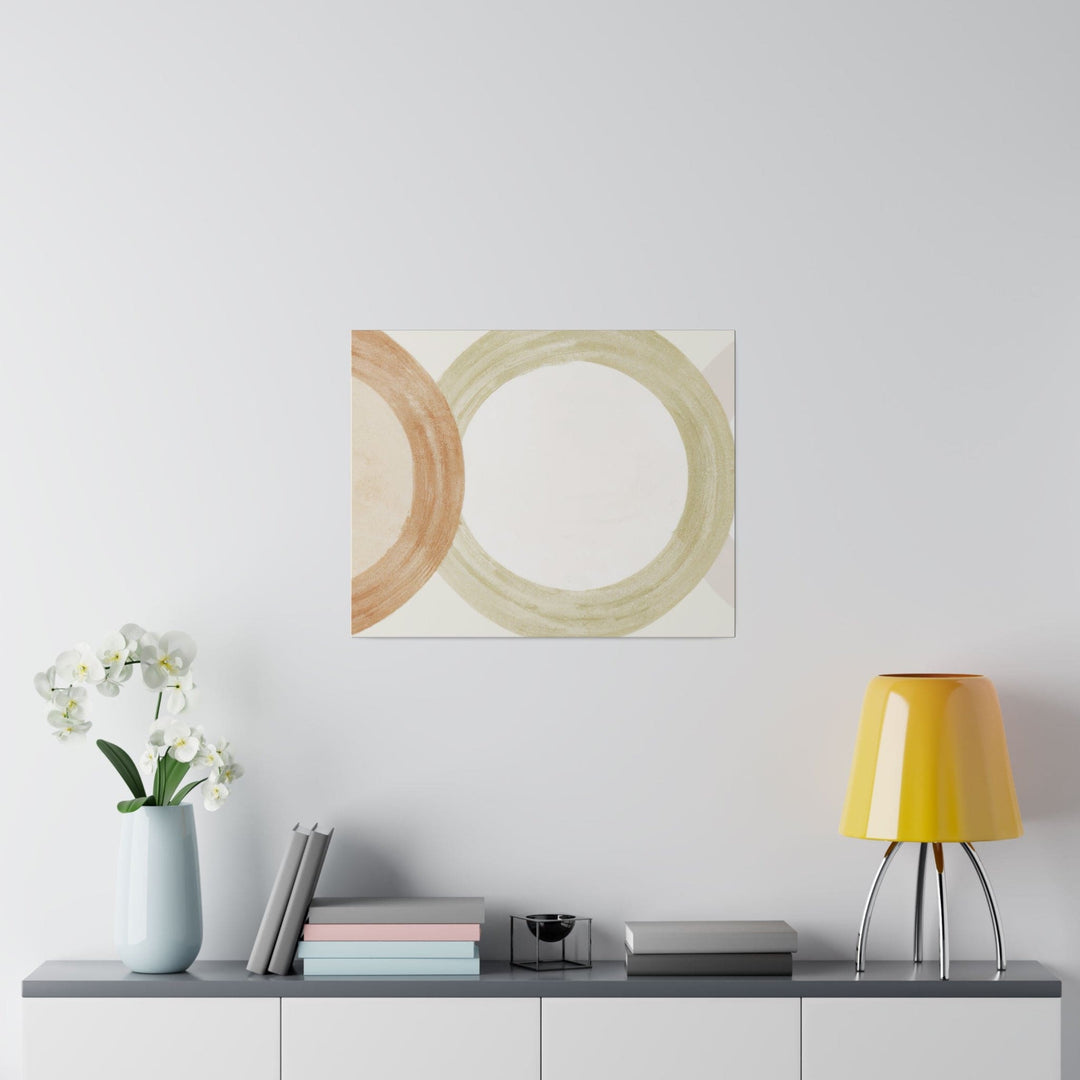 Wall Decor Giclee Fine Art Print - Pastel Brown Beige Green Geometric Tri