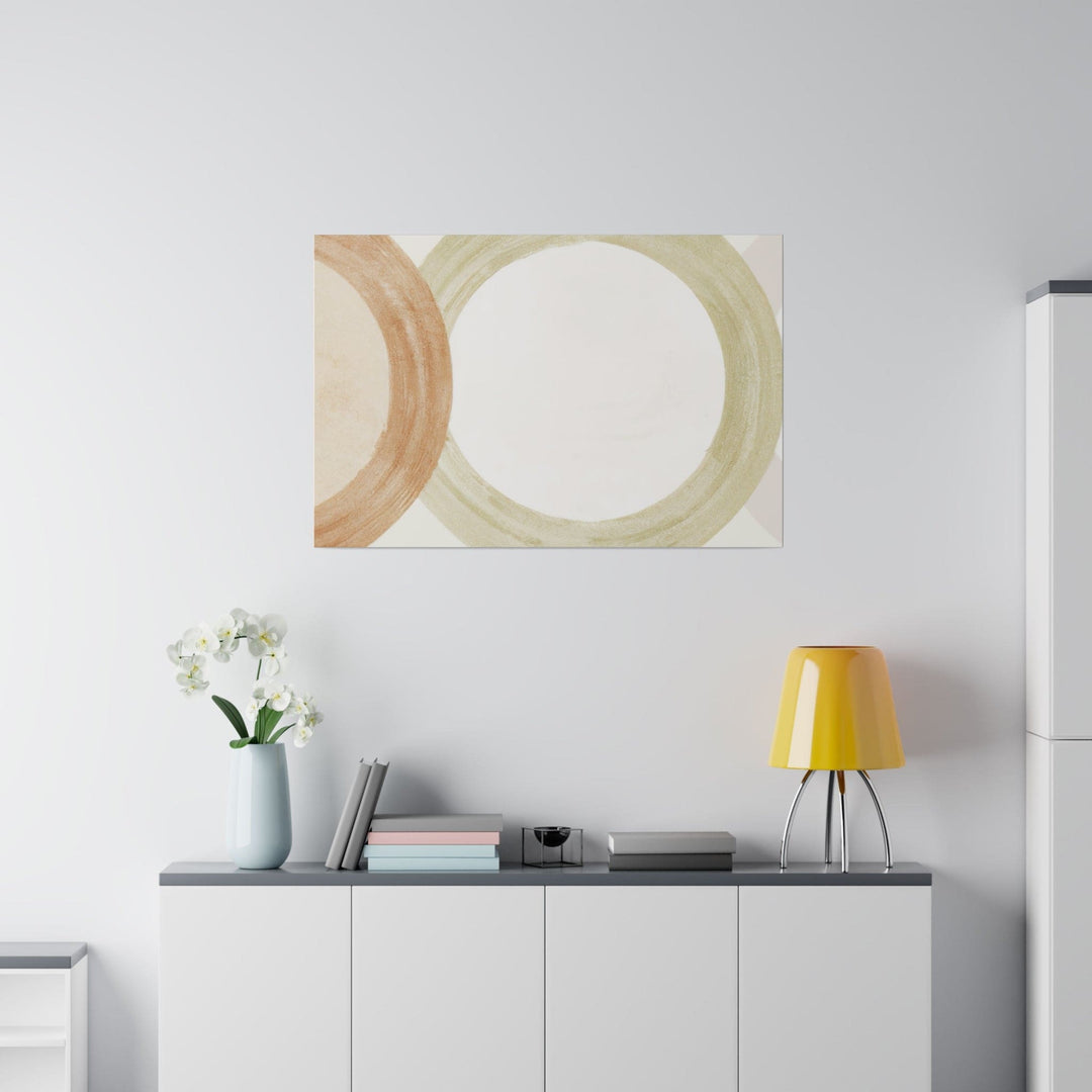 Wall Decor Giclee Fine Art Print - Pastel Brown Beige Green Geometric Tri