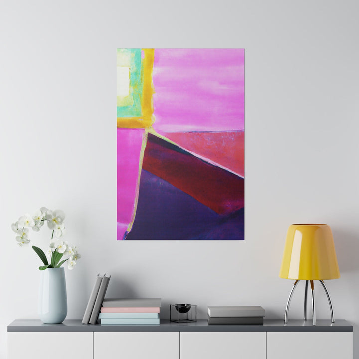 Wall Decor - Giclee Poster Art Print - Pink Purple Red Geometric Pattern