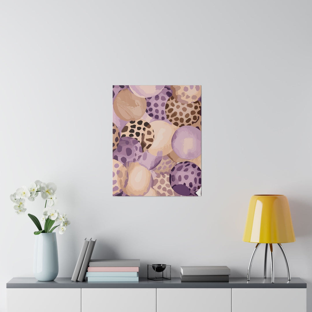 Wall Decor - Giclee Poster Art Print - Purple Lavender and Brown Spotted