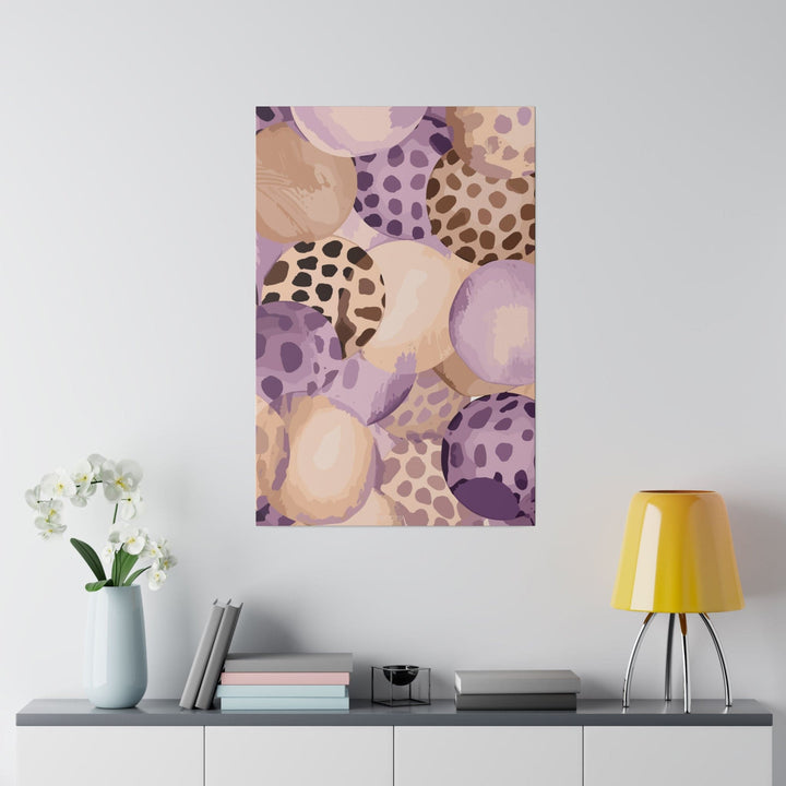 Wall Decor - Giclee Poster Art Print - Purple Lavender and Brown Spotted