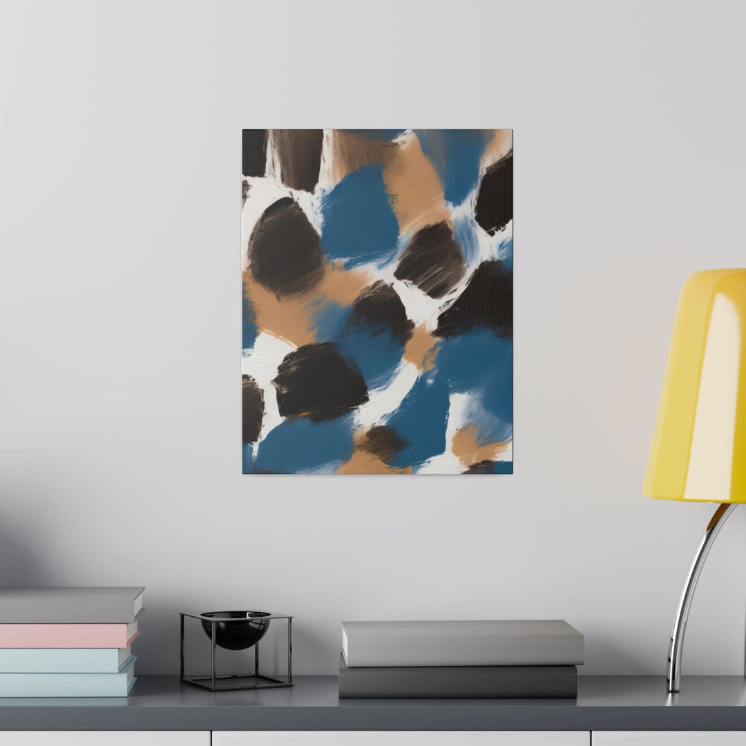 Wall Decor Giclee Fine Art Print - Spotted Rustic Brown Black Blue Abstract