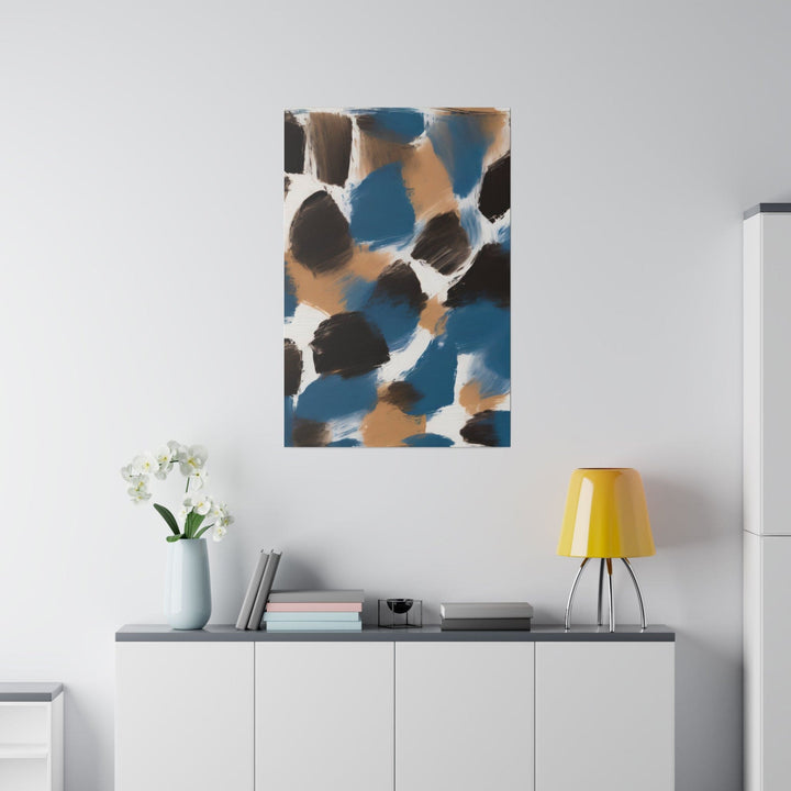 Wall Decor Giclee Fine Art Print - Spotted Rustic Brown Black Blue Abstract