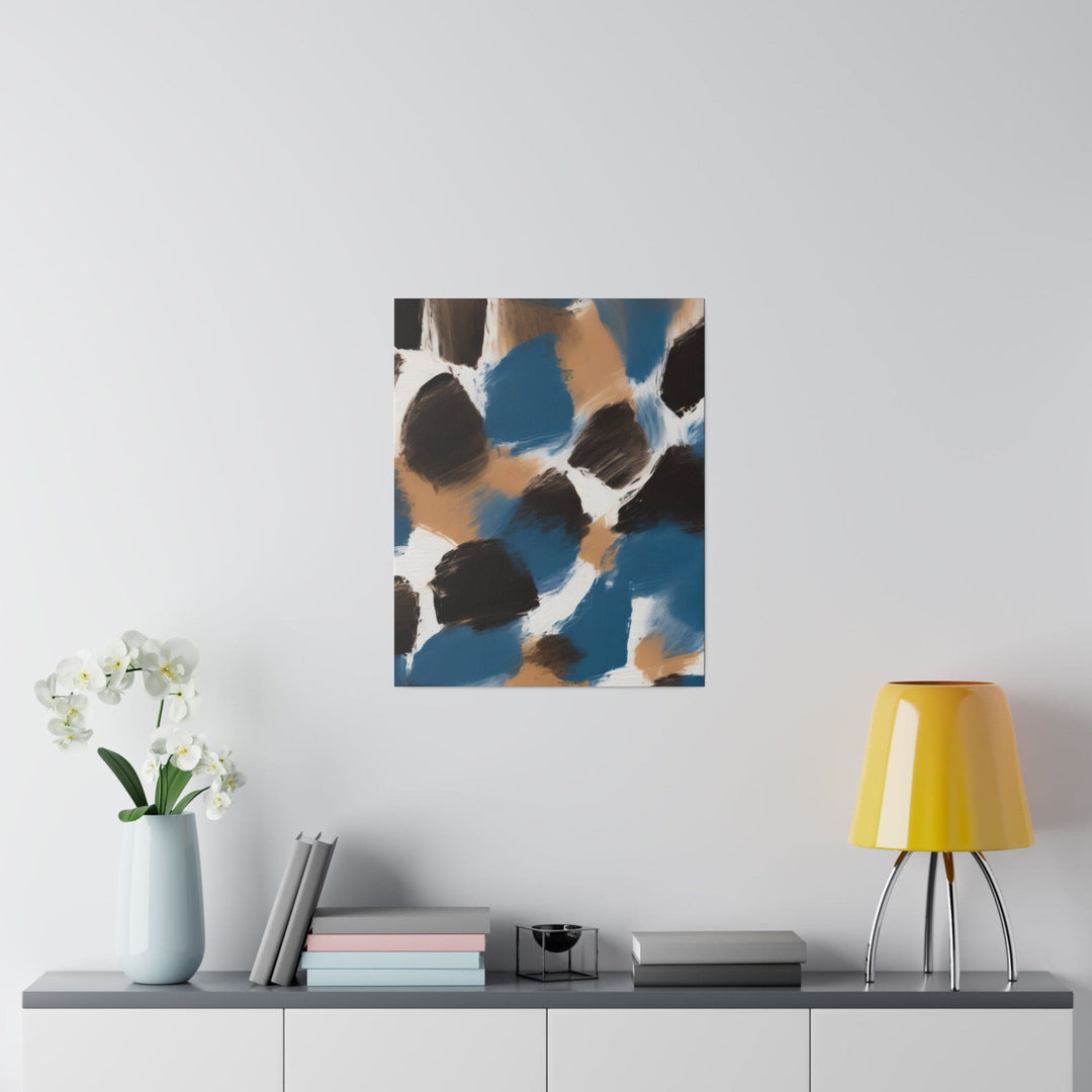 Wall Decor Giclee Fine Art Print - Spotted Rustic Brown Black Blue Abstract