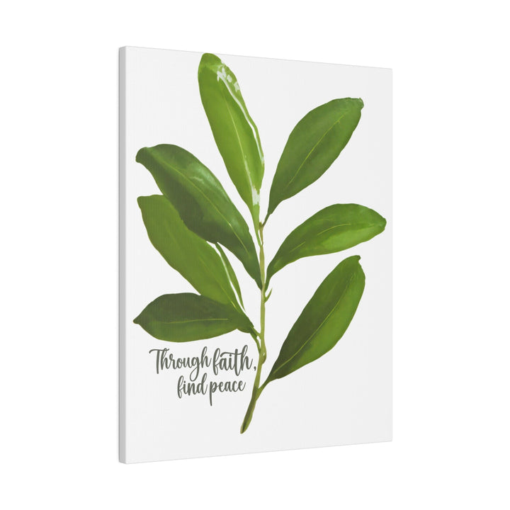 Wall Decor Giclee Fine Art Print - Through Faith Find Peace Olive Leaf Art